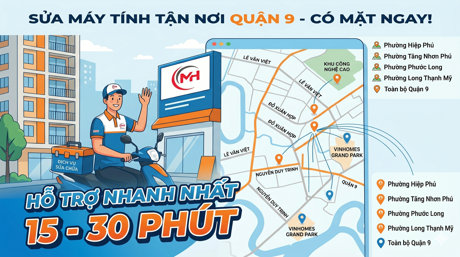 Sửa Máy Tính Tận Nơi Quận 9
